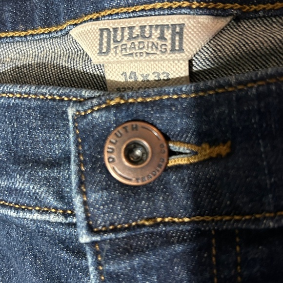 Duluth Trading Co Blue Flare Wide Leg Jeans - Picture 8 of 10